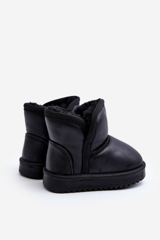 Children's insulated snow boots with fur lining black Benigna