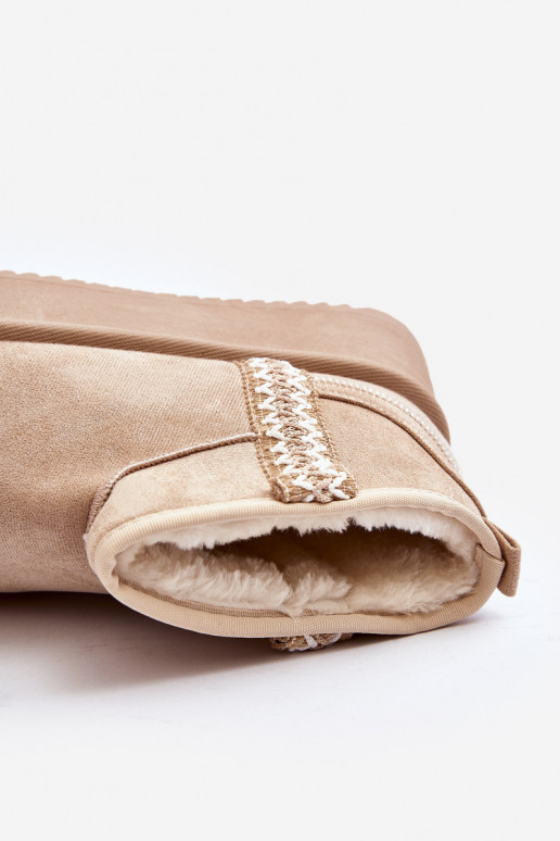 Beige Patterned Platform Snow Boots Udra Beige Patterned Platform Snow Boots Udra