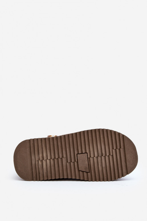 Platform Snow Boots with Dark Green Pattern Udra Platform Snow Boots with Dark Green Pattern Udra