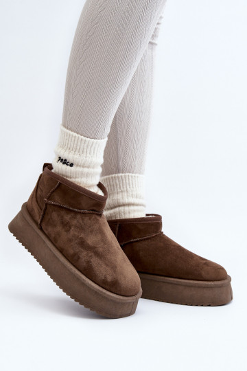 Women's Snow Boots with Chunky Sole Dark Green Caliksa 2