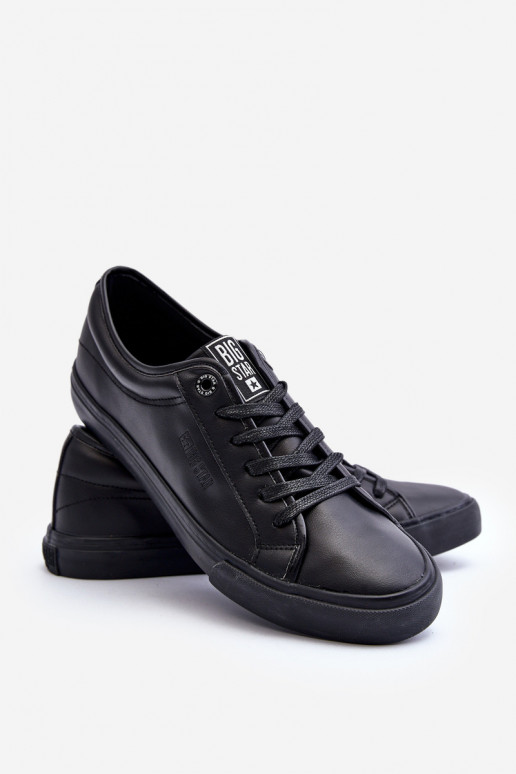 Men's Sneakers Made of Eco Leather Black Big Star JJ174234