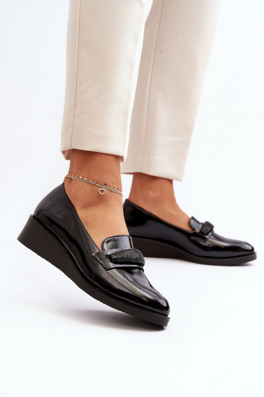 Women's Black Patent Loafer Shoes Polike Women's Black Patent Loafer Shoes Polike