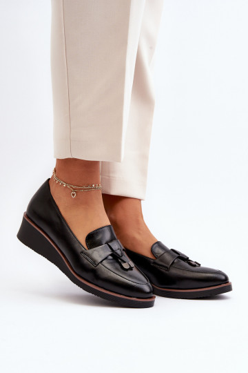 Women's Wedge Shoes with Embellishment Black Miliret 2