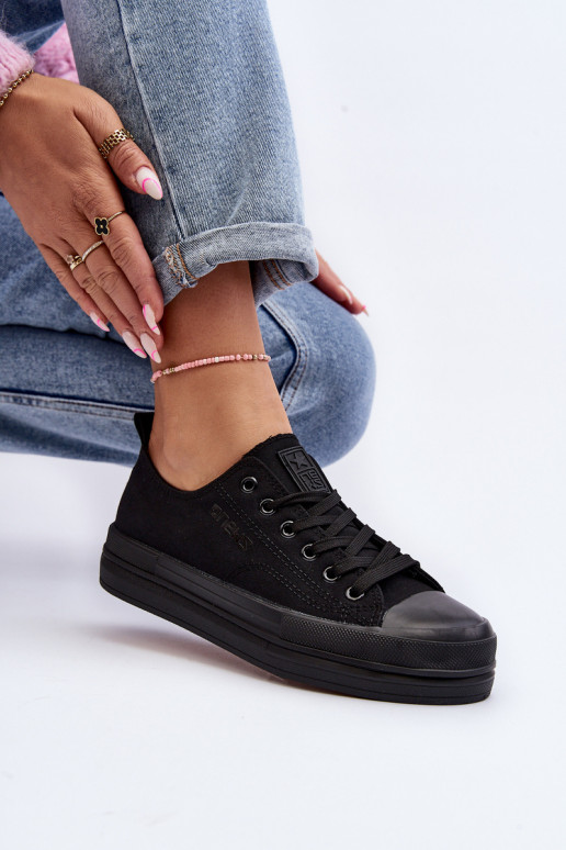 Women's Fabric Sneakers Black Staneva