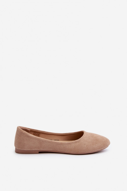 Beige Women's Suede Ballerina Flats Lasota Beige Women's Suede Ballerina Flats Lasota