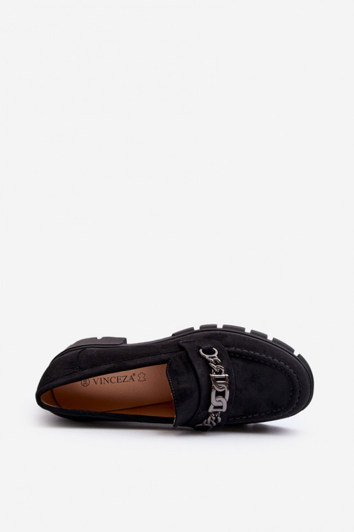 Black Loafers on Chunky Heel Eriella