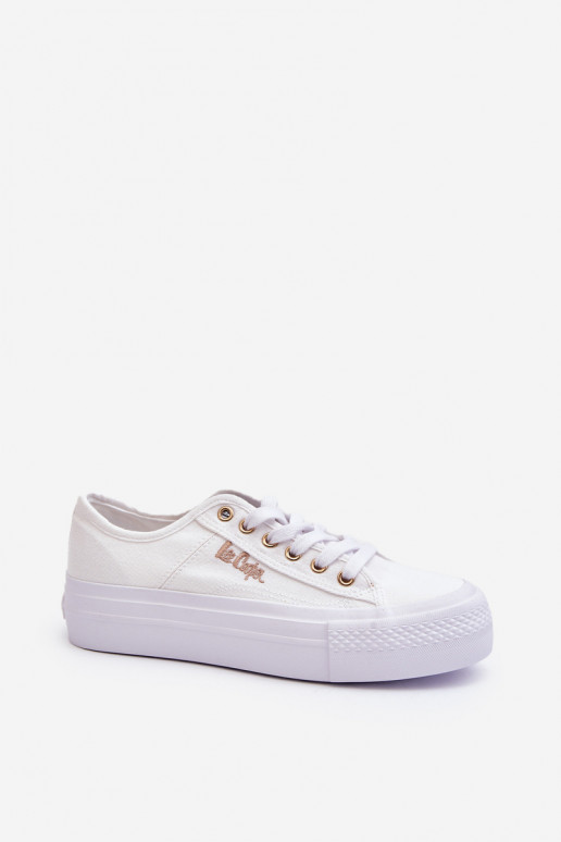 White Women's Platform Sneakers Lee Cooper LCW-24-31-2725 White Women's Platform Sneakers Lee Cooper LCW-24-31-2725
