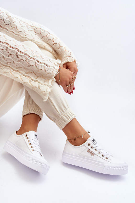 White Women's Platform Sneakers Lee Cooper LCW-24-31-2725 White Women's Platform Sneakers Lee Cooper LCW-24-31-2725