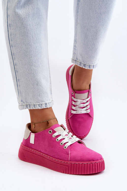 Women's sneakers MEMORY FOAM SYSTEM BIG STAR NN276004 Fuchsia