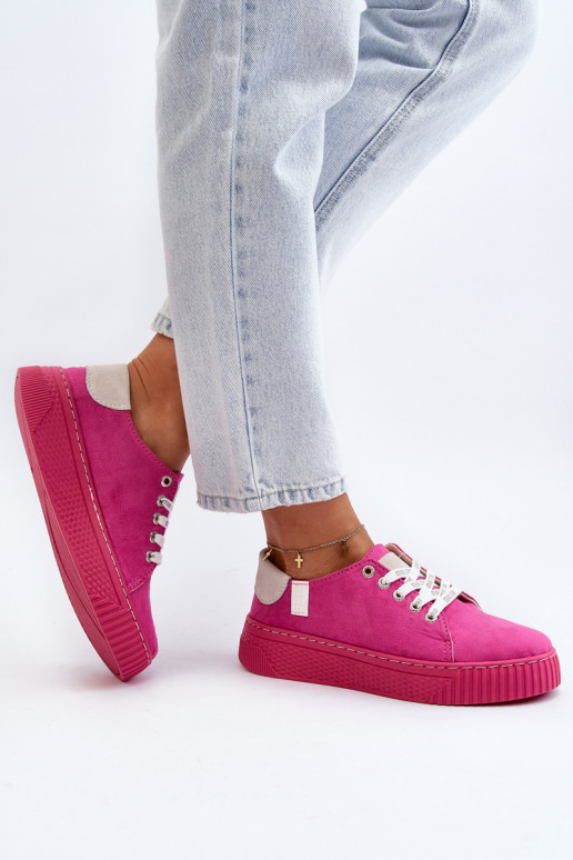 Women's sneakers MEMORY FOAM SYSTEM BIG STAR NN276004 Fuchsia