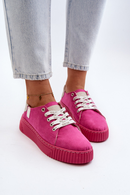 Women's sneakers MEMORY FOAM SYSTEM BIG STAR NN276004 Fuchsia