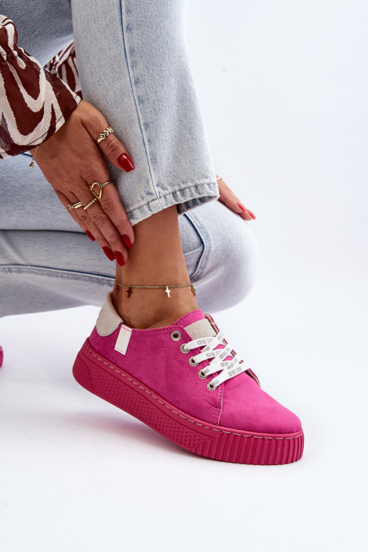 Women's sneakers MEMORY FOAM SYSTEM BIG STAR NN276004 Fuchsia