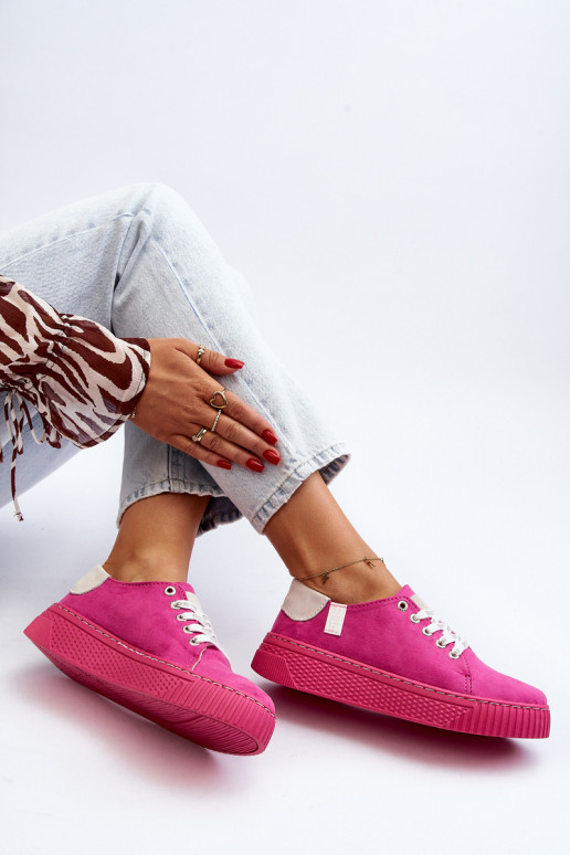 Women's sneakers MEMORY FOAM SYSTEM BIG STAR NN276004 Fuchsia