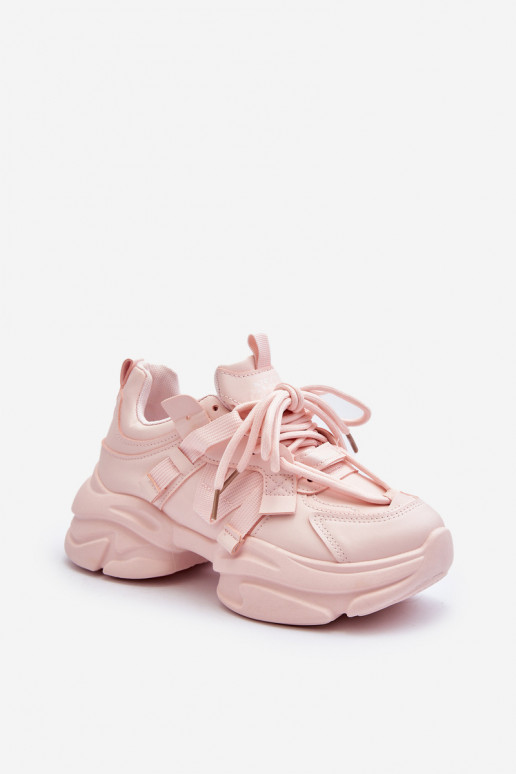 Women's sneakers on a chunky sole pink Windamella