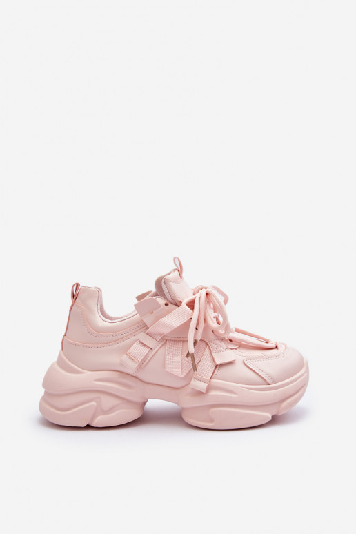 Women's sneakers on a chunky sole pink Windamella