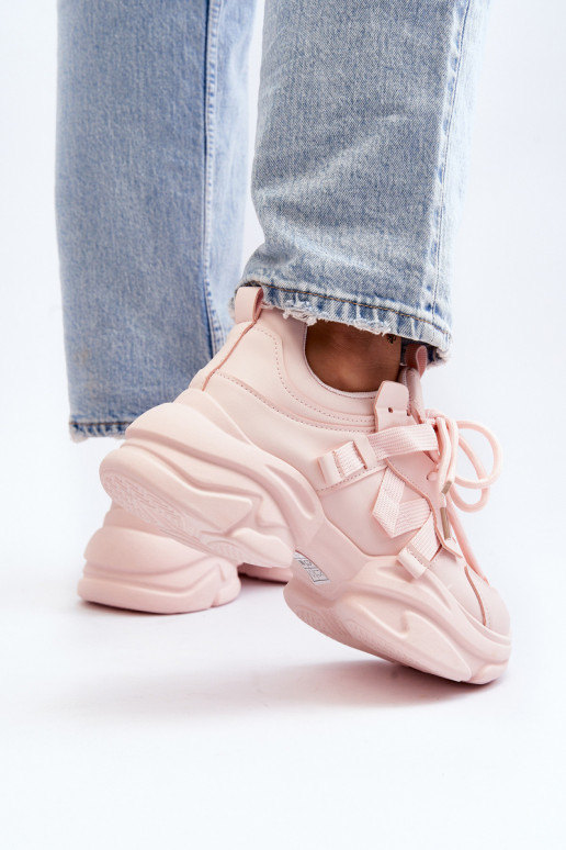 Women's sneakers on a chunky sole pink Windamella