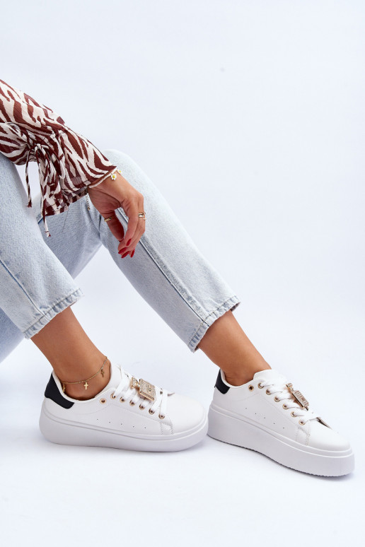 Women's Sneakers with Embellishment White Celedria