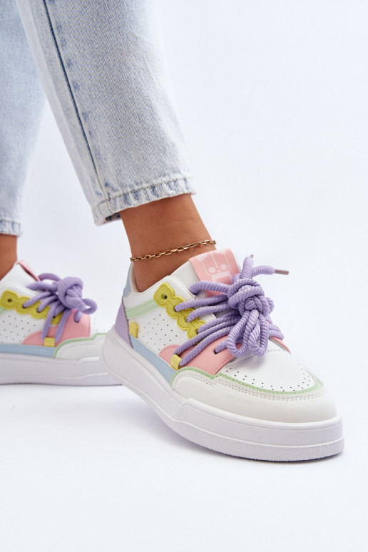 Damskie Sneakersy Eko Skórzane Multikolor Avanalis