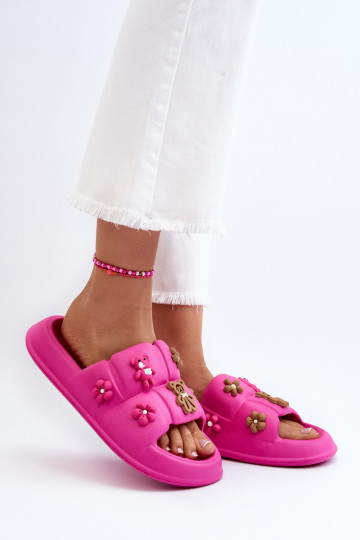Women's Foam Slippers with Decorations Fuchsia Cambrina 2