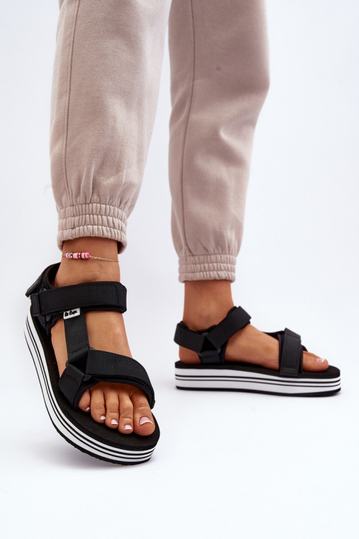 Damskie Sandały Na Platformie Lee Cooper LCW-24-05-2753 Czarne
