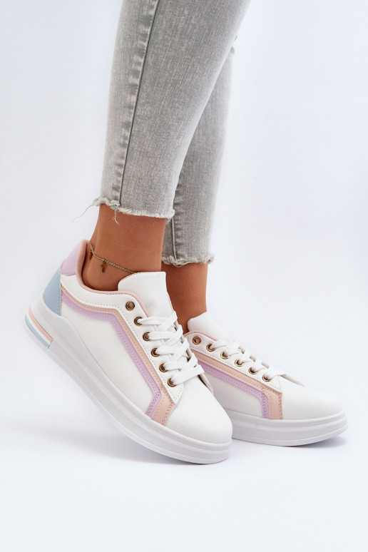 Women's Sneakers With Glitter Pink Elnami