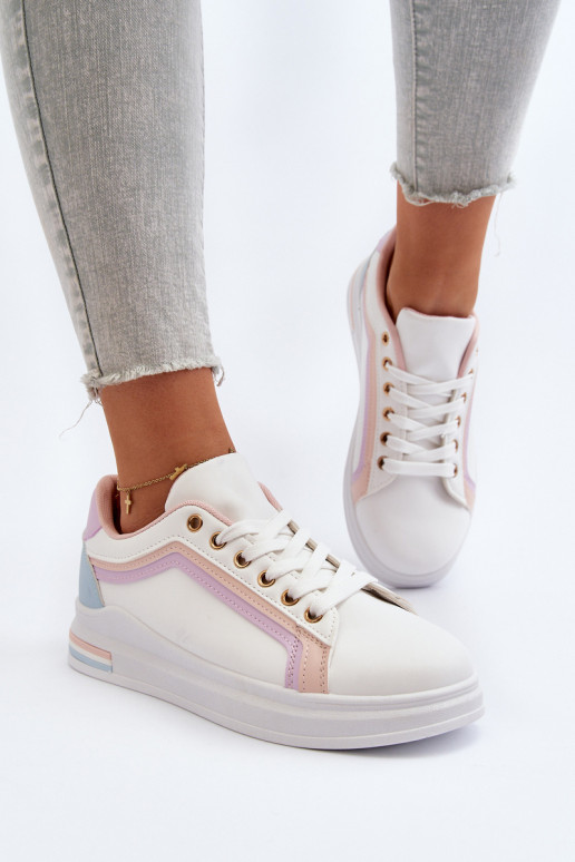 Women's Sneakers With Glitter Pink Elnami