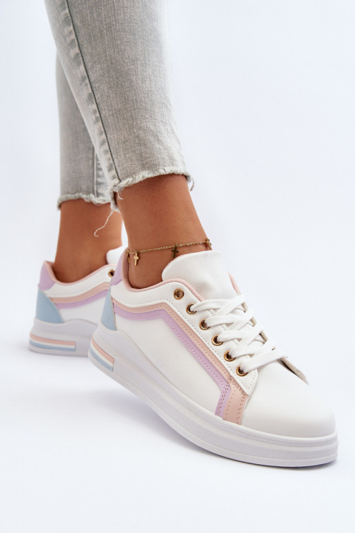 Women's Sneakers With Glitter Pink Elnami