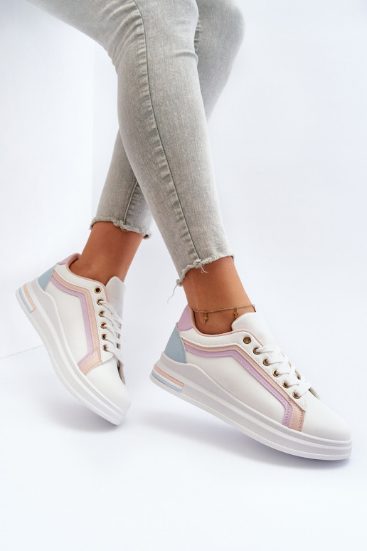 Women's Sneakers With Glitter Pink Elnami