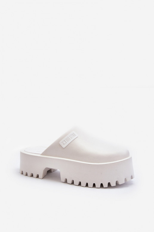 Women's Slides With Chunky Sole Big Star NN274015 White