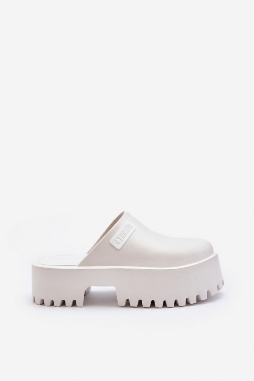 Women's Slides With Chunky Sole Big Star NN274015 White