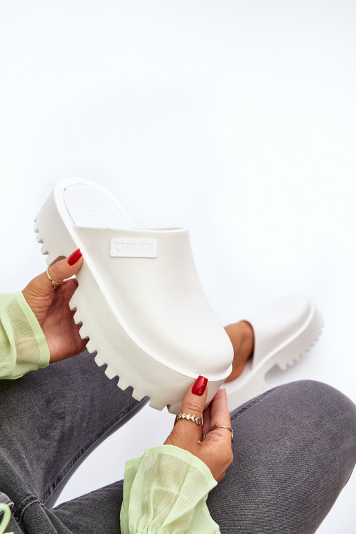 Women's Slides With Chunky Sole Big Star NN274015 White