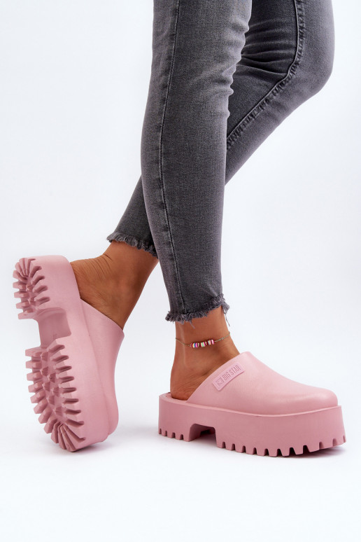 Women's Slides with Chunky Sole Big Star NN274020 Pink