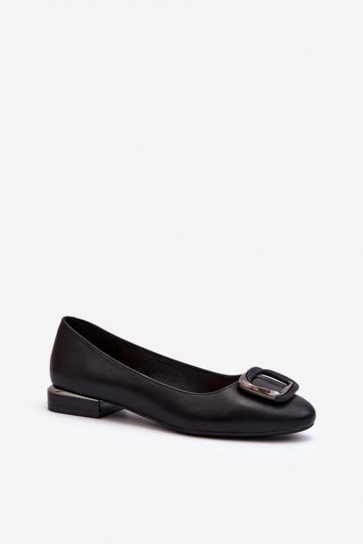 Ballet Flats with Buckle Sergio Leone BL203 Black