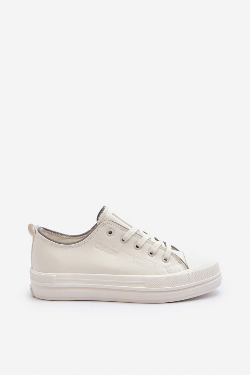 Damskie Trampki Eko Skórzane Big Star NN274847 Białe