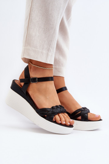 Black Wedge Sandals Esinna 2