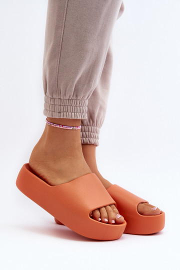 Women's Slides on Thick Sole Orange Oreithano 2