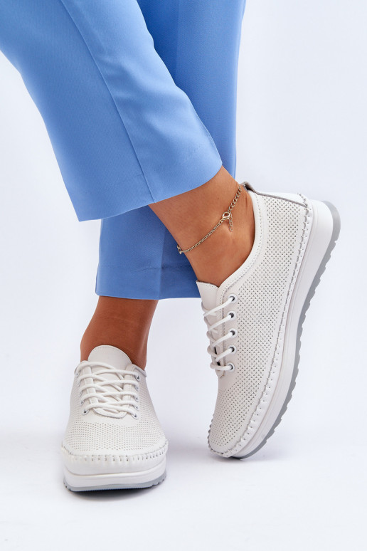 Leather Women's Sports Sneakers Beige Lalnai Leather Women's Sports Sneakers Beige Lalnai