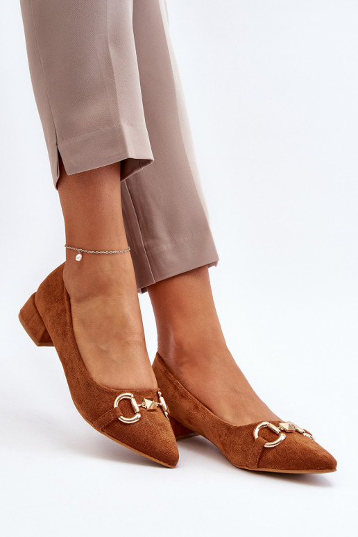 Suede Ballerina Flats with Pointed Toe Camel Ethere Suede Ballerina Flats with Pointed Toe Camel Ethere