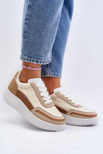 Women's Platform Sneakers in Beige Redala 2