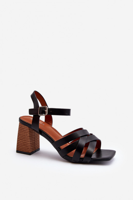 Women's Black Wedge Sandals Opifiana Women's Black Wedge Sandals Opifiana