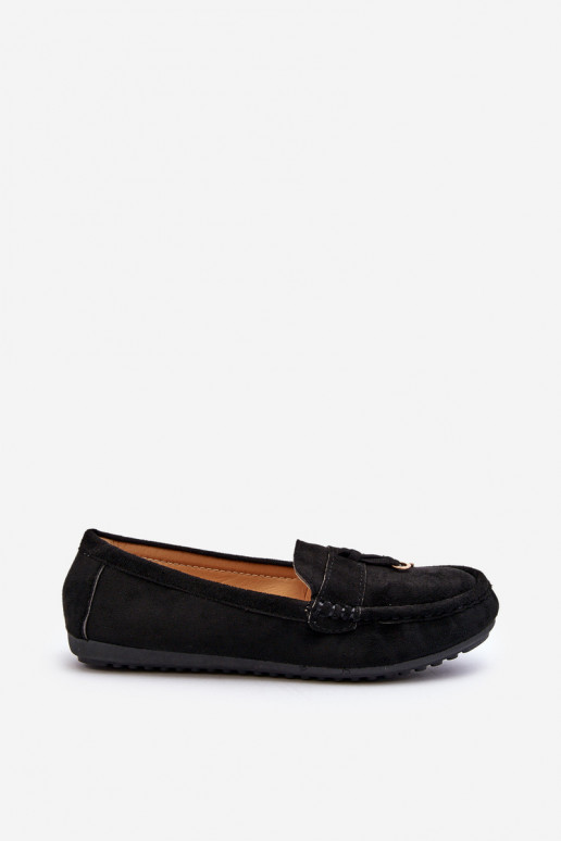 Women's Classic Black Suede Moccasins Ontala Women's Classic Black Suede Moccasins Ontala