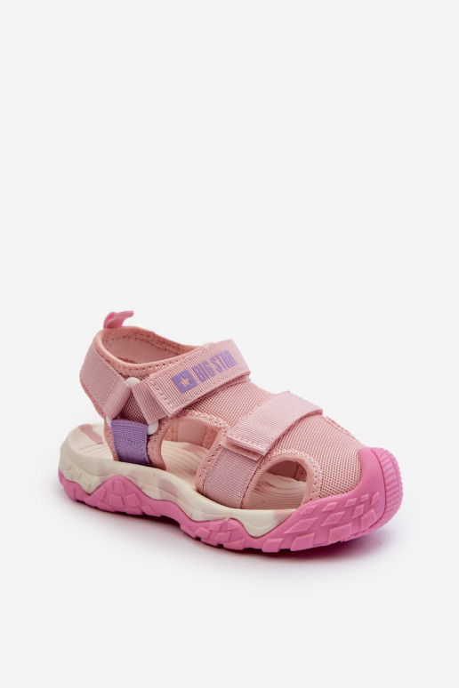 Girls' Sandals with Velcro Big Star NN374238 Pink Girls' Sandals with Velcro Big Star NN374238 Pink