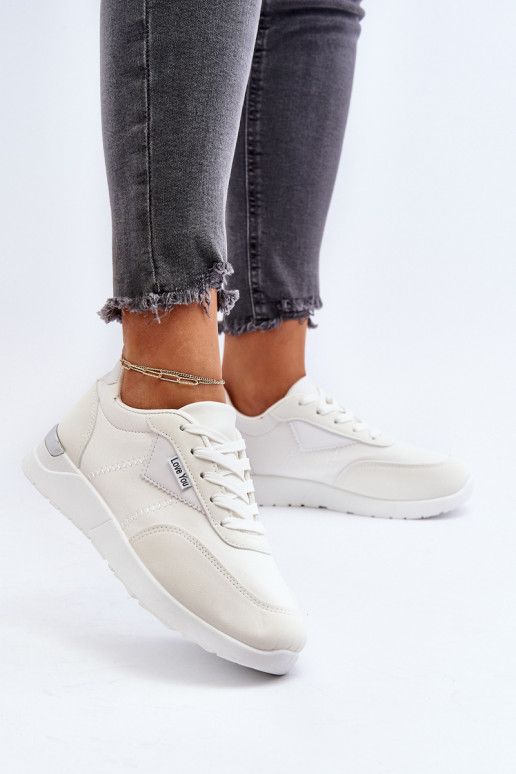 Buty Sportowe Sneakersy Damskie Białe Vovella