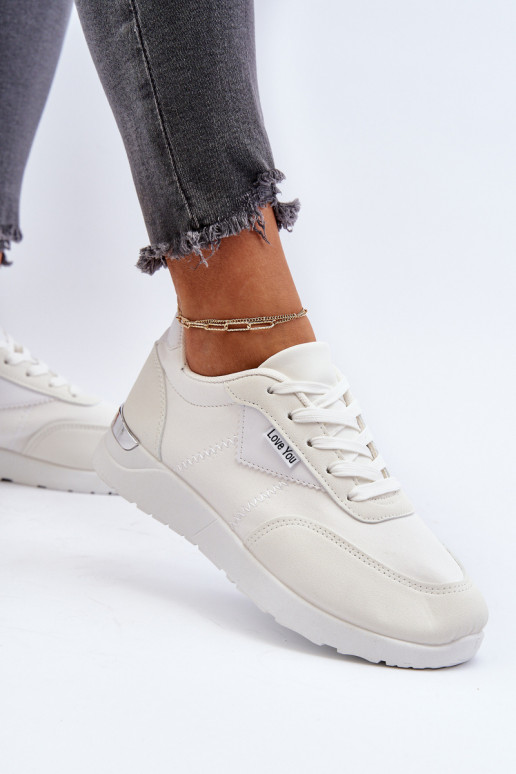 Buty Sportowe Sneakersy Damskie Białe Vovella