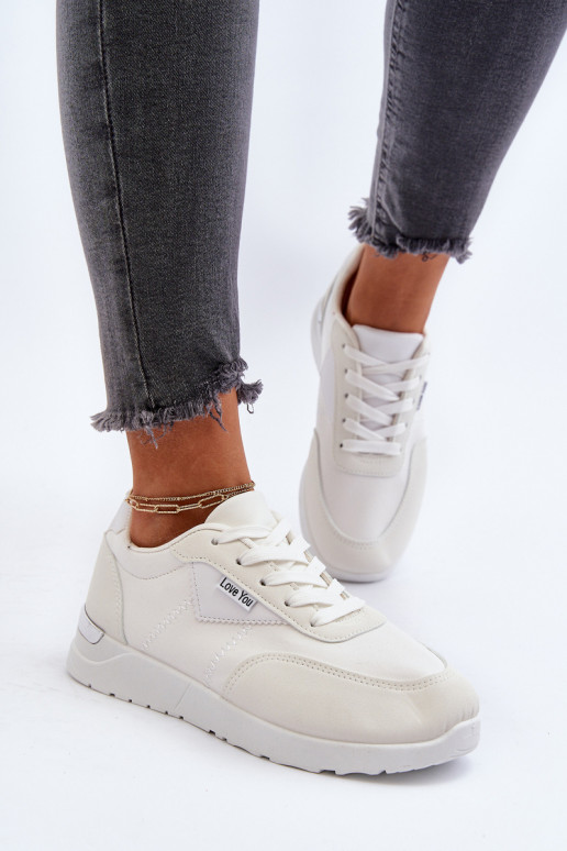 Buty Sportowe Sneakersy Damskie Białe Vovella