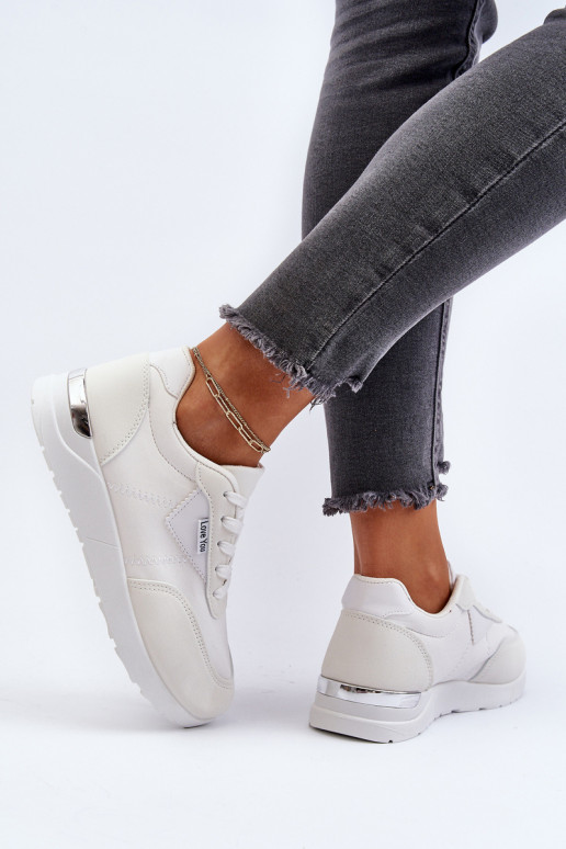 Buty Sportowe Sneakersy Damskie Białe Vovella