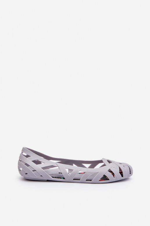 Women's Rubber Ballerina Flats Grey Salam