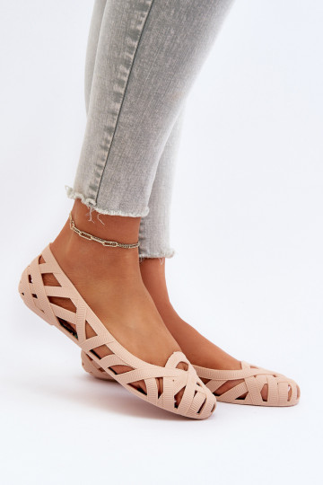 Women's Rubber Ballerina Flats Nude Salam 2