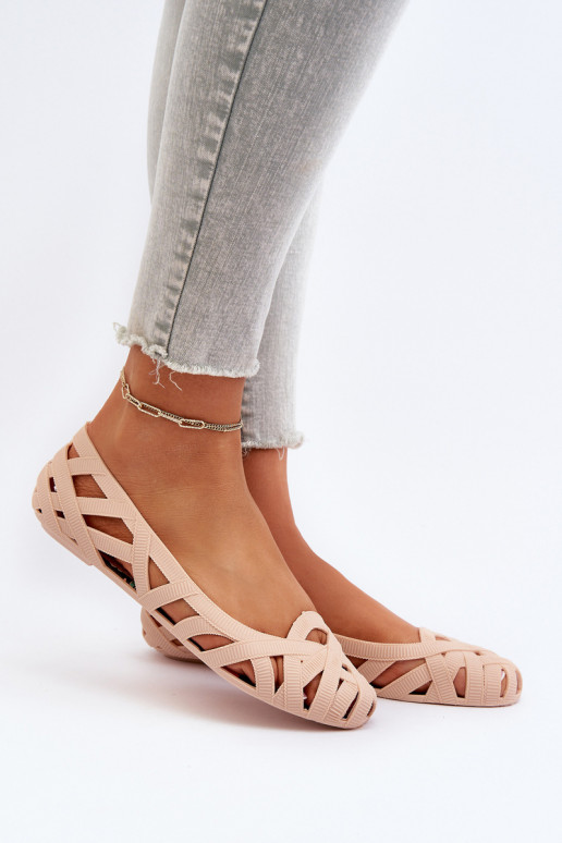 Women's Rubber Ballerina Flats Nude Salam Women's Rubber Ballerina Flats Nude Salam