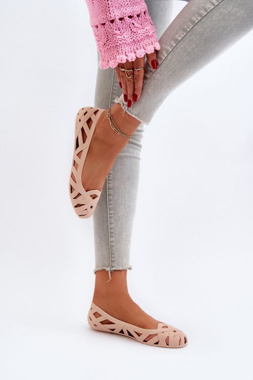 Women's Rubber Ballerina Flats Nude Salam Women's Rubber Ballerina Flats Nude Salam